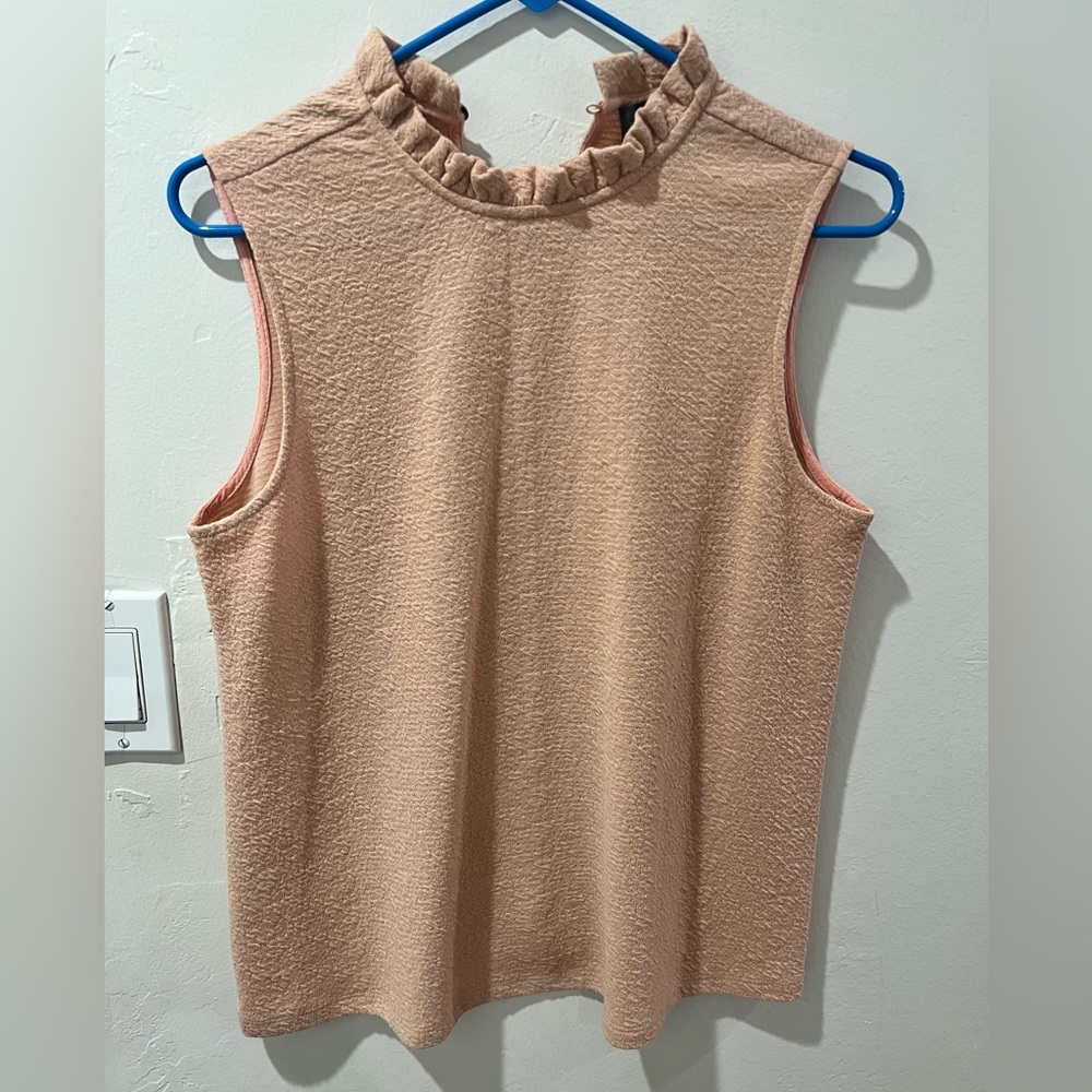 Anthropologie ruffle neck top